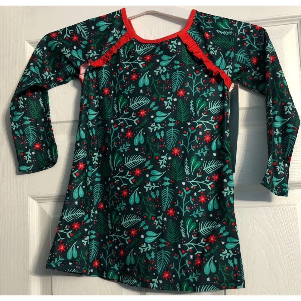 Girls Christmas Nightgown with Matching Doll Nightgown Size 4T NWT B3